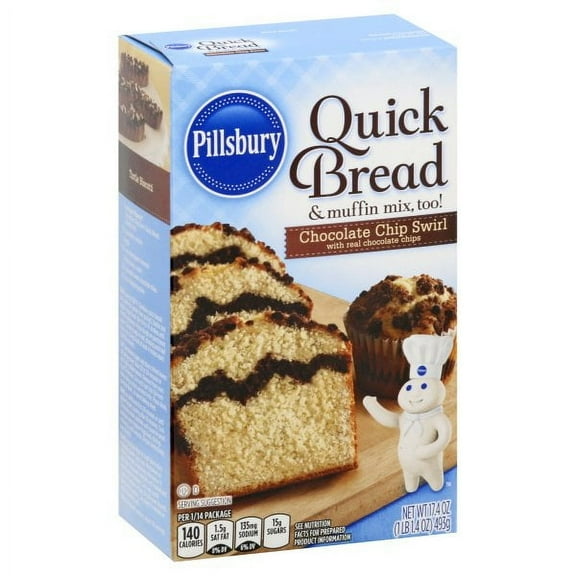 PILLSBURY 17.4 OUNCE CHOCOLATE CHIP SWIRL QUICK BREAD