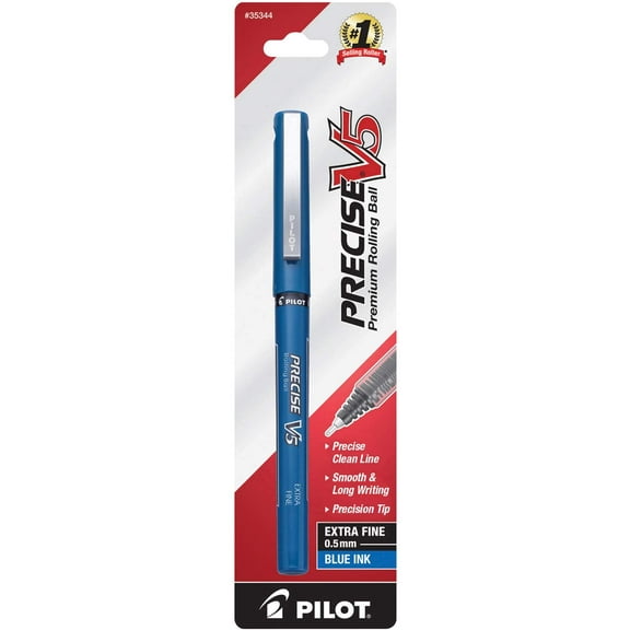 Pilot Precise V5 Premium Rolling Ball Stick Pens Extra Fine Point 0 5mm Blue Ink 1 count 35344