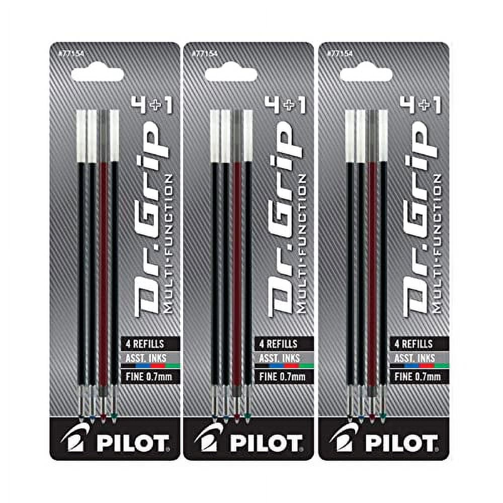 PILOT Dr. Grip 4+1 Multi-Function Ballpoint Ink Refills, Fine Point