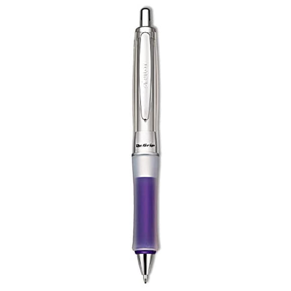 PILOT Dr. Grip Center of Gravity Refillable & Retractable Ballpoint Pen, Medium Point, Navy Grip, Black Ink, Single Pen (36181)