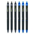 thumbnail image 1 of PILOT FriXion Synergy Clicker Retractable & Erasable Gel Ink Pens, 0.5mm Extra Fine Point, 6-pack (Black/Blue), 1 of 1