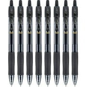 PILOT G2 Premium Refillable & Retractable Rolling Ball Gel Pens, Fine Point, Black, 8-Pack (15298)