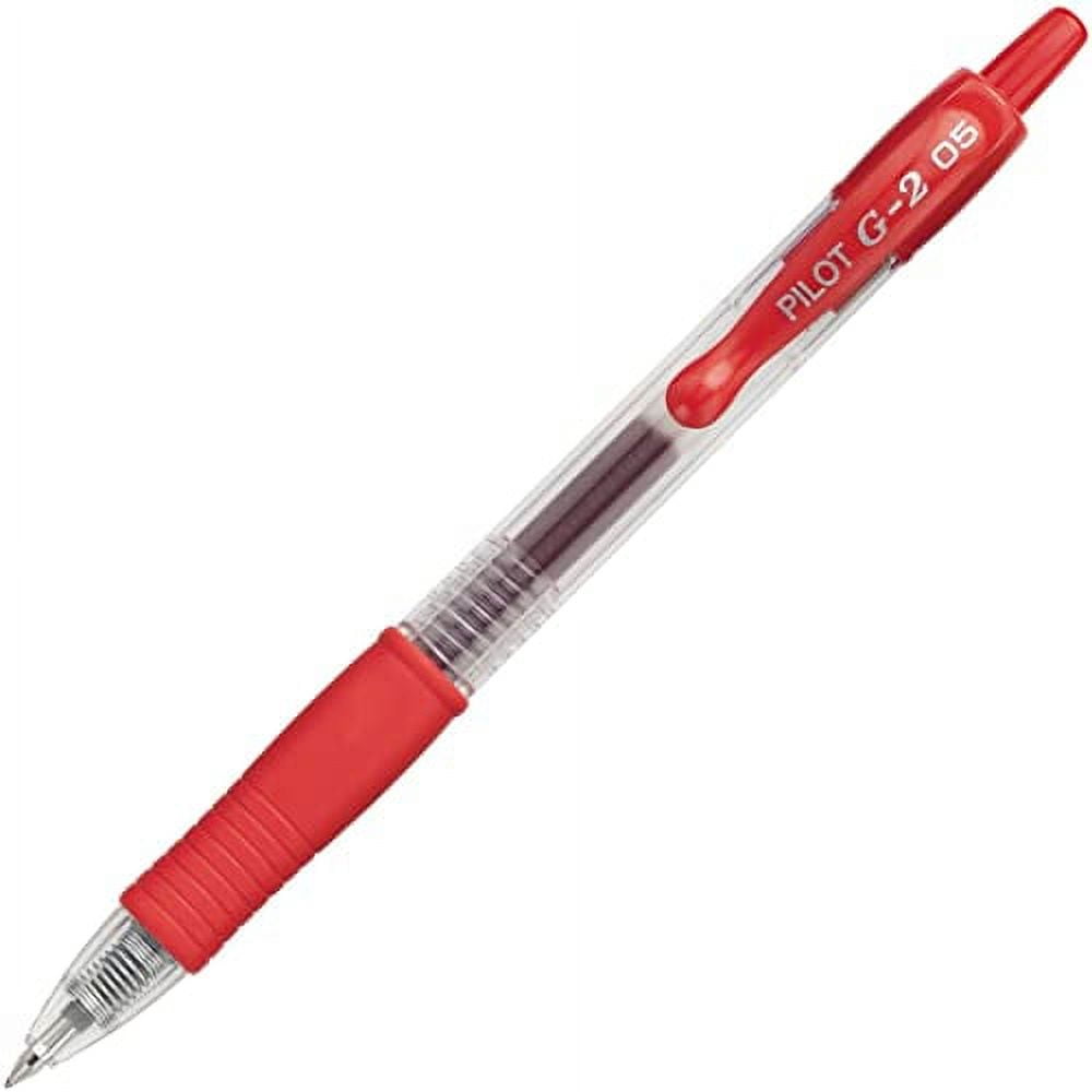 PILOT G2 Premium Refillable and Retractable Rolling Ball Gel Pens, Extra Fine Point, Red Ink, 12-Pack (31004)