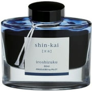PILOT Iroshizuku Bottled Fountain Pen Ink, Shin-Kai, Deep Sea Blue Black 50ml Bottle 69225