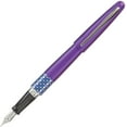 thumbnail image 1 of PILOT MR Retro Pop Collection Fountain Pen in Gift Box, Purple Barrel with Elipse Accent, Medium Point Stainless Steel Nib, Refillable Black Ink (91444), 1 of 2