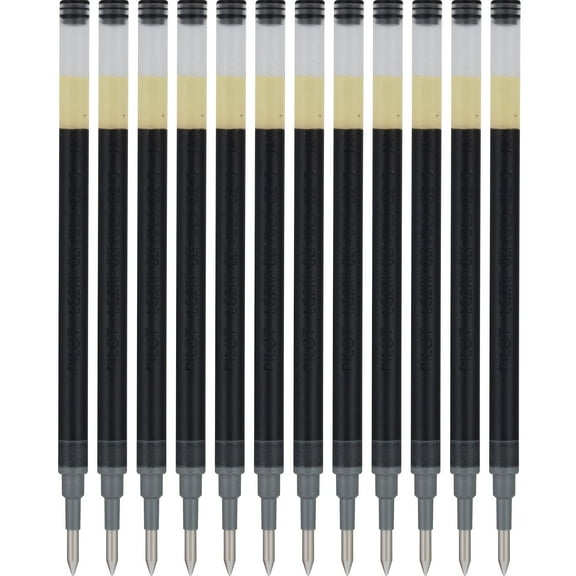PILOT Pen G2 Gel Ink Refills For Rolling Ball Pens, Extra Fine Point, 0.5mm, Black Ink, 12-Pack