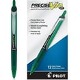 thumbnail image 1 of Pilot, Precise V10 RT Refillable & Retractable Rolling Ball Pens, Bold Point 1 mm, Green, Pack of 12, 1 of 3