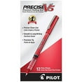 thumbnail image 1 of PILOT Precise V5 Stick Liquid Ink Rolling Ball Stick Pens, Extra Fine Point (0.5mm) Red Ink, 12-Pack (35336), 1 of 3
