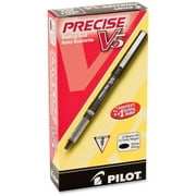 PILOT Precise V5 Stick Rolling Ball Pens, Extra Fine Point, Black Ink, 6 Pens 35334