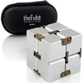 thumbnail image 1 of PILPOC theFube Infinity Cube Fidget Desk Toy - Aluminum Infinite Magic Cube , Sturdy, Heavy, Relieve Stress and Anxiety, for ADD, ADHD, OCD (Silver), 1 of 7