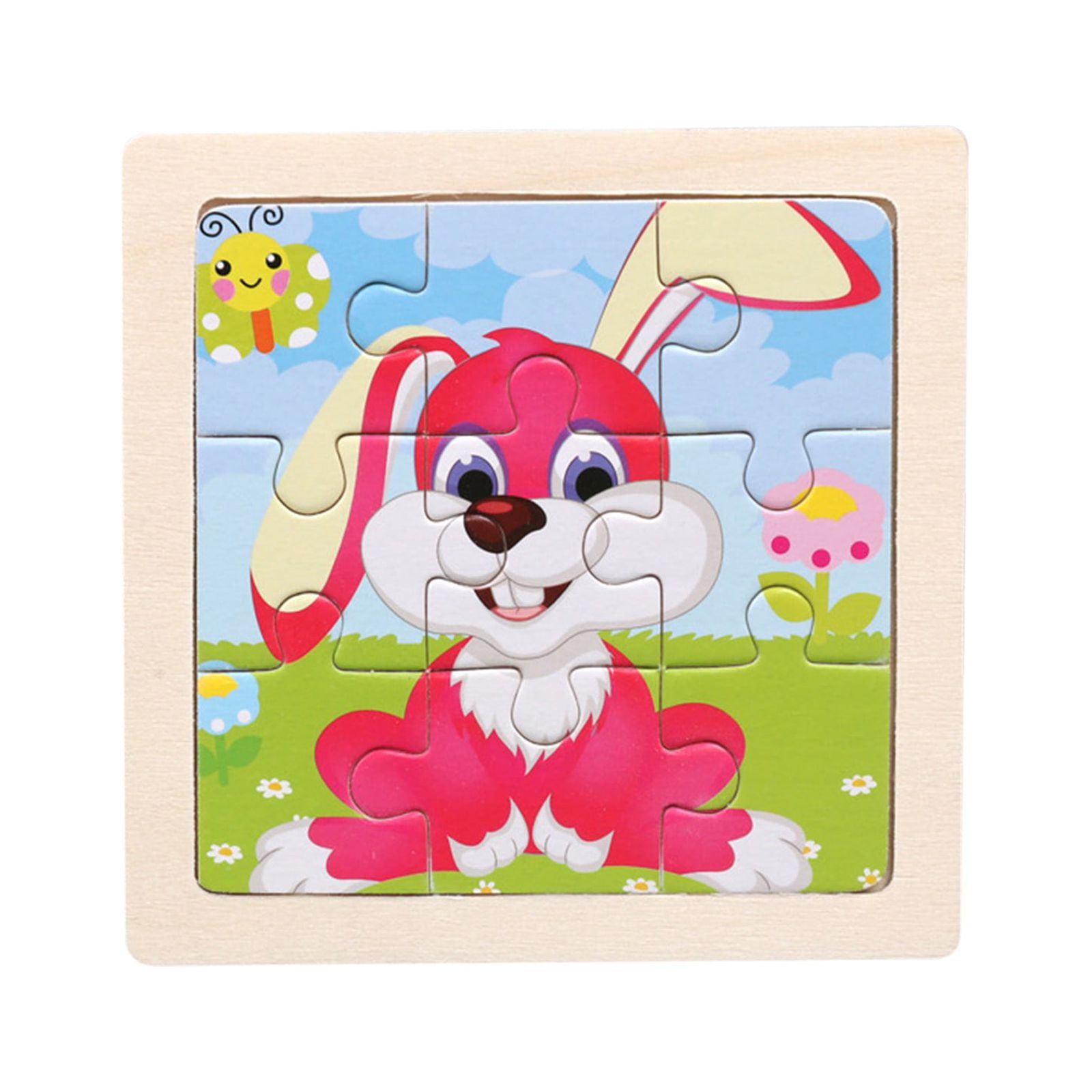 PIMOXV Toddler Puzzles, Wooden Jigsaw Animals Puzzles for 1 2 3 Year