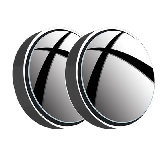 Blind Spot Mirror, 2" Round HD Glass Frameless Convex Rear View Mirrors Exterior Accessories with Wide Angle Adjustable Stick for Car SUV and Trucks, Pack of 2
