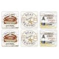 thumbnail image 1 of PIMPERNEL Coastal Signs Coasters S/6 4.25" Sq, 1 of 7