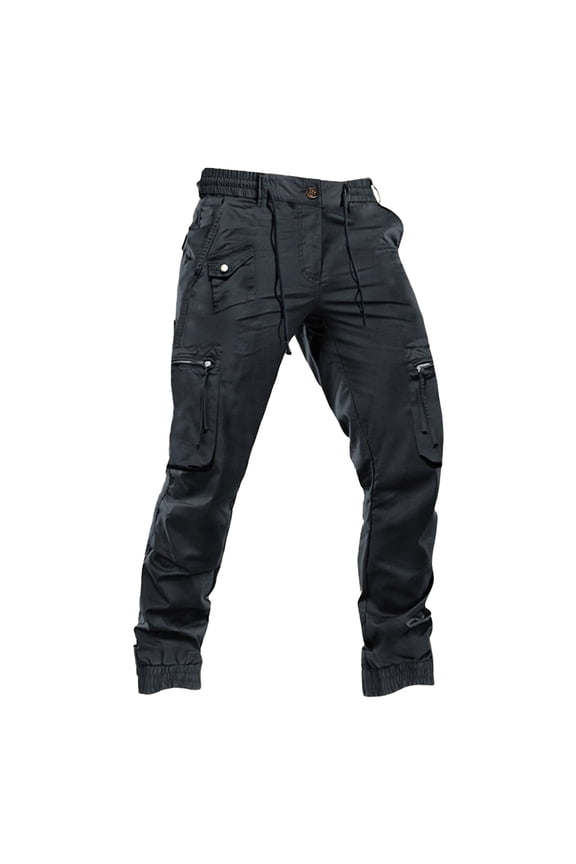 Men Casual Pants Elastic Waist Joggers Comfortable Pants For Daily Wear Home Outdoor Walking Slim Fit Solid Color Trousers Male Classic Slacks