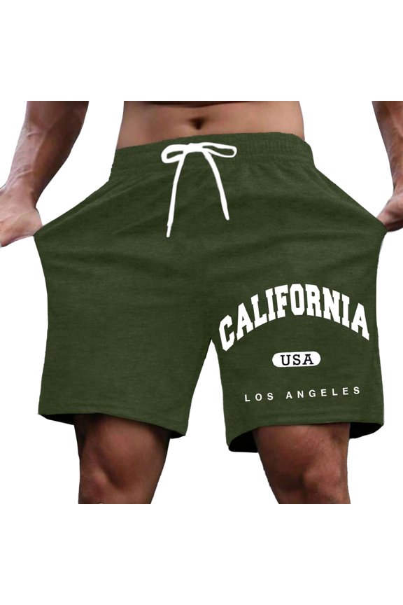 Men Casual Shorts Everyday Stylish Letter Print Comfortable Fit For Active Summer Outings And Relaxation Outdoor Male Comfort Bottoms