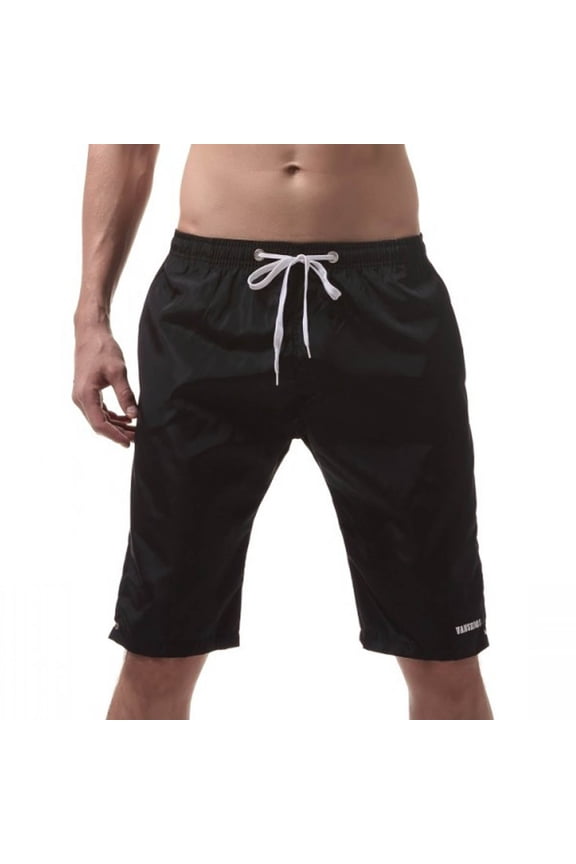 Men Casual Shorts Outdoor Hiking Daily Wear Comfortable Fit With Elastic Waist And Drawstring For All Summer Activities Solid Color Male Comfort Bottoms