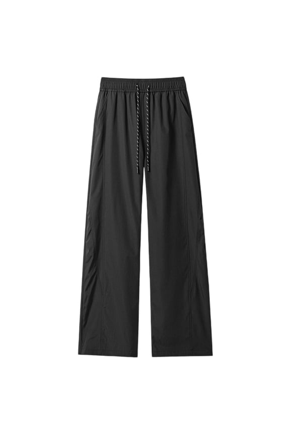 Men Pants Casual Pleated Paratrooper Pants Relaxed Fit Straight Leg Cargo Trousers For Everyday Comfortable Wear Male Relaxed Fit Solid Color Slacks