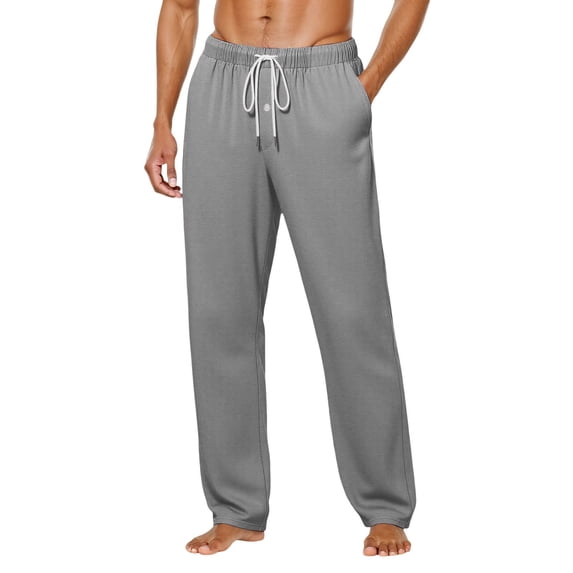 PIMSSY Men Pants Casual Trousers With Button Solid Color Comfort Fit Relaxed Modern Chino Style Versatile Everyday Wear Male Holiday Slacks