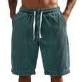 thumbnail image 1 of PIMSSY Men Shorts Corduroy Casual Relaxed Fit Summer Comfort Soft Elastic Waist With Pockets Boho Solid Color Bottoms, 1 of 8