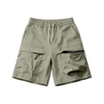 thumbnail image 1 of PIMSSY Men Shorts Summer Lightweight Functional Workwear Shorts Loose Fit Casual Cropped Shorts Solid Color Outdoor Male Comfort Bottoms, 1 of 5