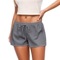 thumbnail image 1 of PIMSSY Women Shorts Casual Striped Drawstring Shorts High Waist Comfortable Summer Beach Shorts With Pockets For Outdoor Activities Relaxed Fit Solid Color Bottoms, 1 of 6