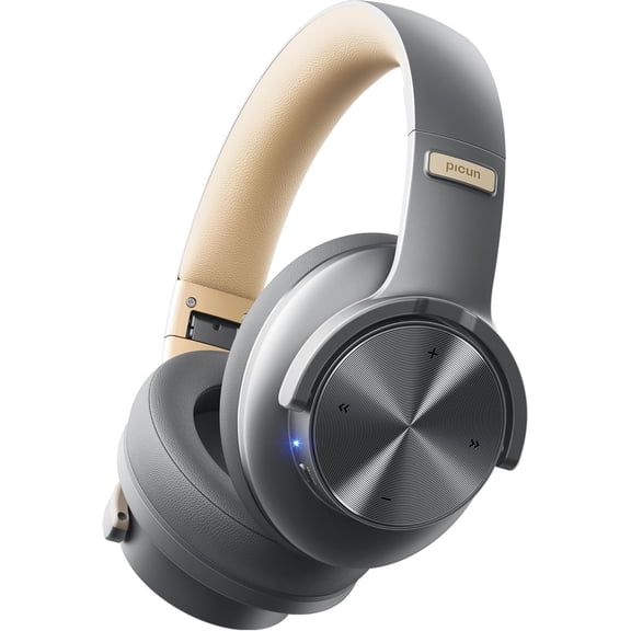 PINCUN B8 Bluetooth Headphones, 120 Hours Headphone Wireless Bluetooth, Hands-Free Calls, 3EQ & Game Mode, Foldable Headphones Over Ear for Travel Home Office Cellphone PC White