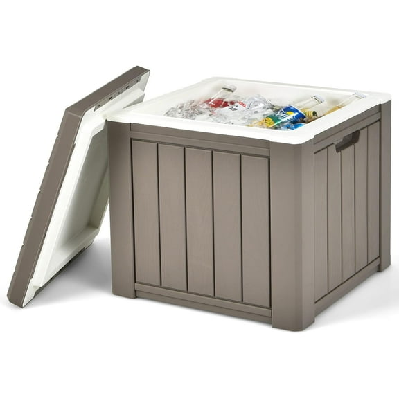 PINDEE 10 Gallon 4-in-1 Cooler, Portable Ice Chest with Built-in Handle, Multifunctional Ice Cooler, Cocktail Side Table, Patio Bar Table, Outdoor Stool for Camping, Fishing, Picnic