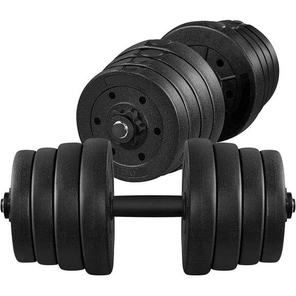 PINDEE 44lb/66LB Adjustable Dumbbell Weight Set Strength Training Equipment for Women & Men in Home Gym Muscle Body Training,High-quality materials, strong and reliable