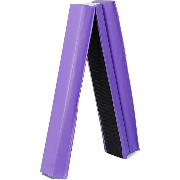PINDEE 9ft Folding Gymnastics Balance Beam Low Floor Balance Beam Bar with Anti-Slip Base Extra Firm Foam Walking Beams Home Balance Training Gymnastics Equipment