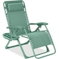 thumbnail image 1 of PINDEE Adjustable Zero Gravity Chair, Monochromatic Color Folding Patio Recliner w/Side Tray, Headrest The appearance is exquisite, fashionable, and high-end.- Seafoam, 1 of 7