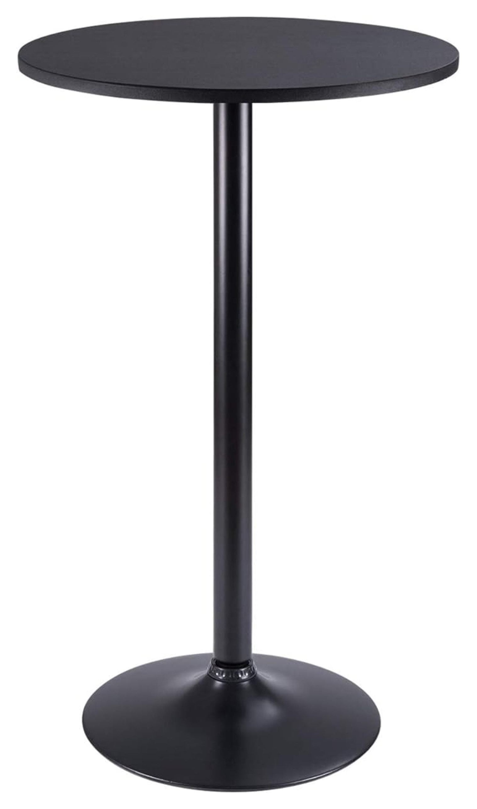 PINDEE Bistro Pub Table Round Bar Height Cocktail Table Metal Base MDF ...