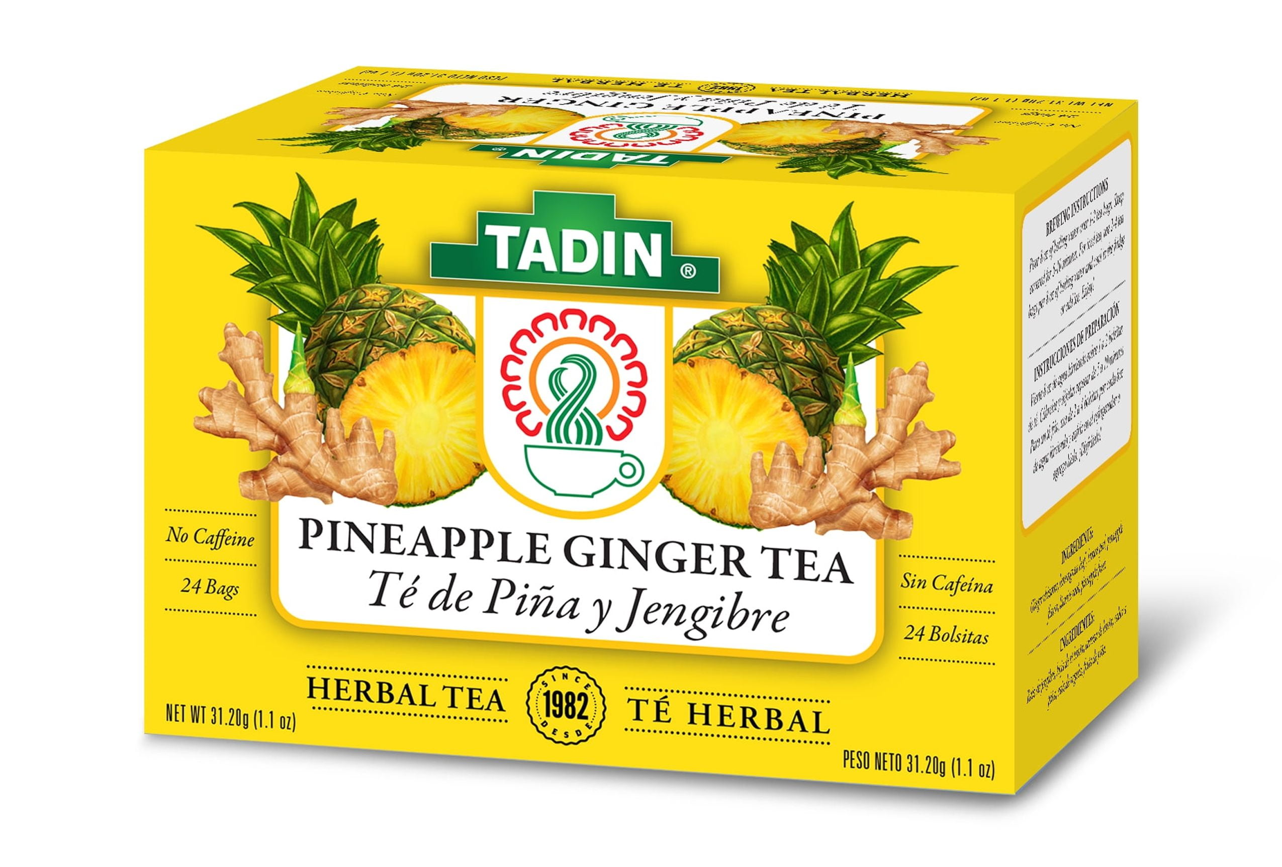 Pineapple-Ginger Tea, Piña-Gengibre, Tropical Taste, FDA Approved