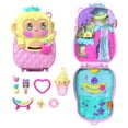 thumbnail image 1 of Polly Pocket Pineapple Monkey Compact Playset with 1 Micro Doll and Pet, Travel Toy with Fruit Accessories, 1 of 6