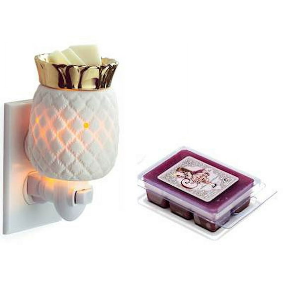 PINEAPPLE Pluggable Warmer Gift Set with Courtneys Wax Melt - MAHOGANY-TEAKWOOD