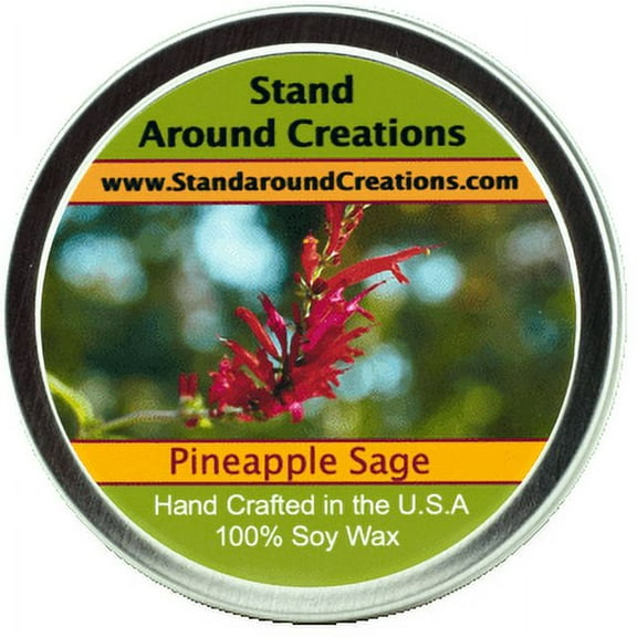 PINEAPPLE / SAGE TIN 6-OZ. ALL NATURAL SOY CANDLE