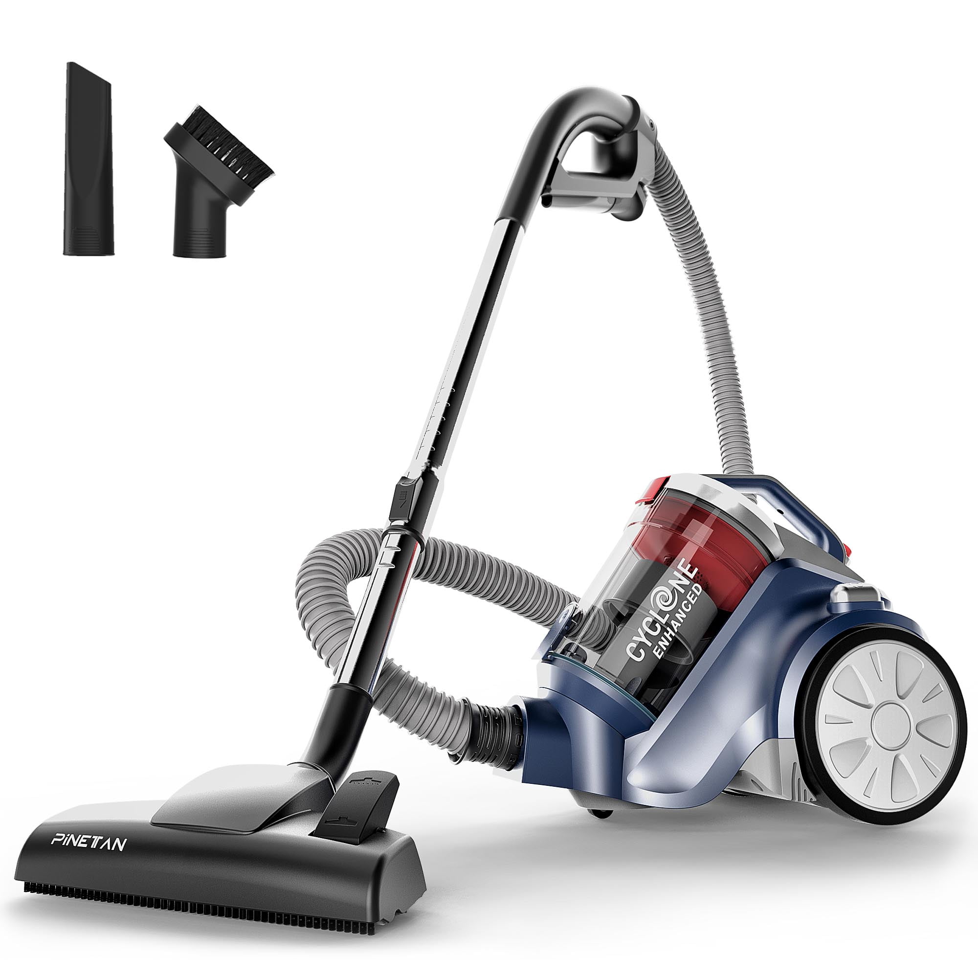 PINETAN Bagless Cyclone Canister Vacuum Cleaner, with Cyclone ...