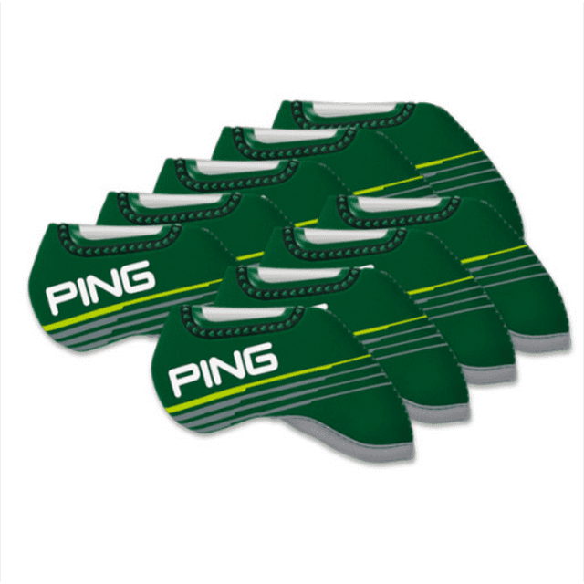 PING 2024 Golf Iron Head Cover Set 9pcs Neoprene Green