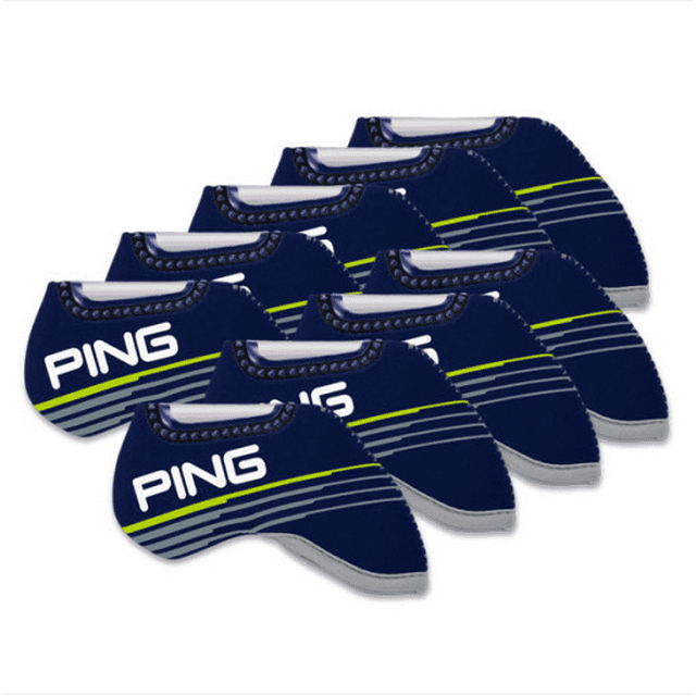 PING 2024 Golf Iron Head Cover Set 9pcs Neoprene Navy