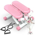 PINGCNG Black Portable Mini Twist Stepper with Resistance Bands