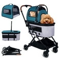 PINGCNG Folding Automatic Double Decker Pet Trolley with Separate