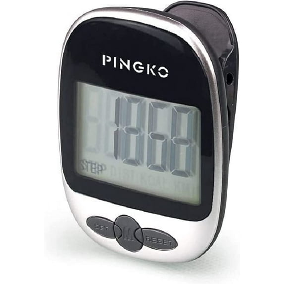 PINGKO Multi-Function Portable Outdoor Sport Pedometer Step/Distance/Calories/Counter - Black