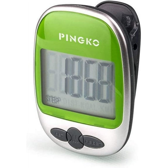 PINGKO Outdoor Multi-Function Portable Sport Pedometer Step/Distance/Calories/Counter - Green