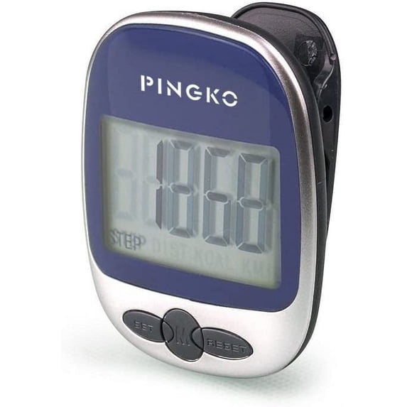 PINGKO Pedometer Step Counter Walking Running Pedometer Portable LCD Pedometer with Calories Burned and Steps Counting for Jogging Hiking Running Walking - Blue