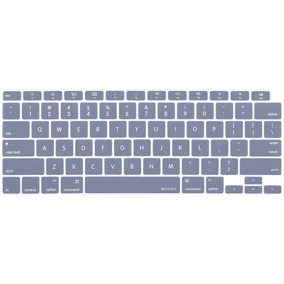 PINHEN 2 Pack Keyboard Cover Compatible with MacBook Air 13 inch 2022 2021 2020 Release A2337 M1 A2179 Retina Display with Touch ID Backlit Magic Keyboard, Waterproof Protective Silicone Skin
