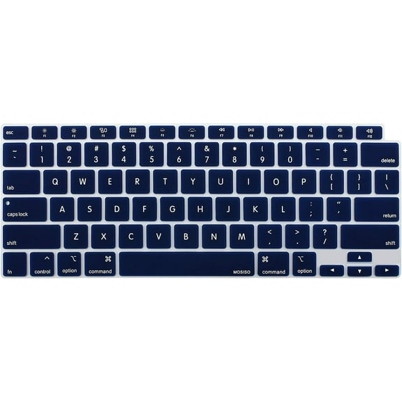 PINHEN 2 Pack Keyboard Cover Compatible with MacBook Air 13 inch 2022 2021 2020 Release A2337 M1 A2179 Retina Display with Touch ID Backlit Magic Keyboard, Waterproof Protective Silicone Skin
