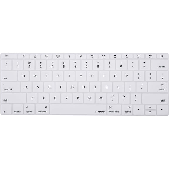 PINHEN 2 Pack Silicone Keyboard Cover Protective Skin Compatible with MacBook Pro 13 inch 2017 2016 Release A1708 without Touch Bar & Compatible with MacBook 12 inch A1534
