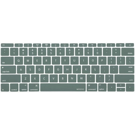 PINHEN 2 Pack Silicone Keyboard Cover Protective Skin Compatible with MacBook Pro 13 inch 2017 2016 Release A1708 without Touch Bar & Compatible with MacBook 12 inch A1534