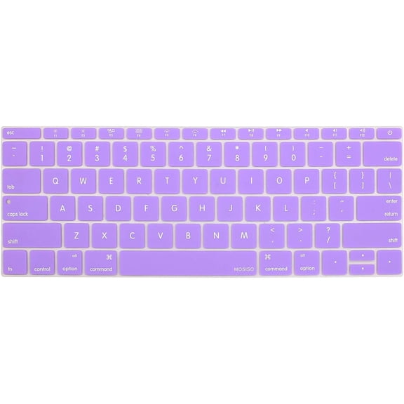 PINHEN 2 Pack Silicone Keyboard Cover Protective Skin Compatible with MacBook Pro 13 inch 2017 2016 Release A1708 without Touch Bar & Compatible with MacBook 12 inch A1534