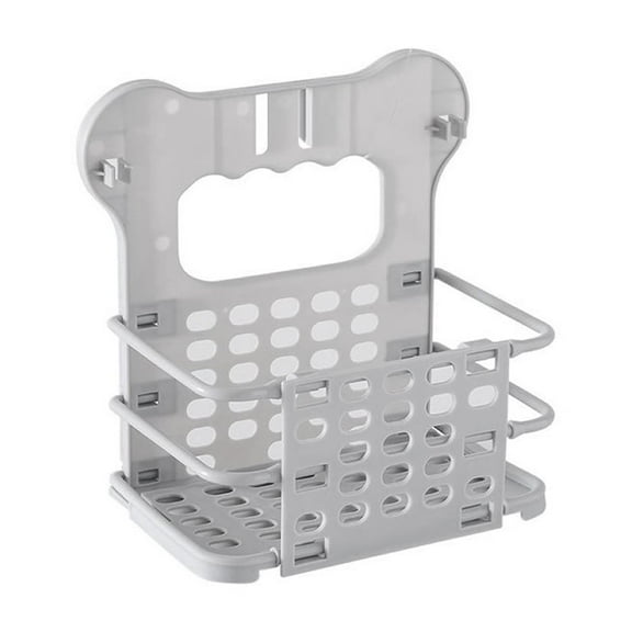 PINHEN 2PCS Collapsible Laundry Basket Hanging Plastic Storage Basket/laundry Basket Plastic/Baskets for Organizing, Bathroom Kitchen Dorm Room Bedroom Small Storage Basket, 2Pcs Grey