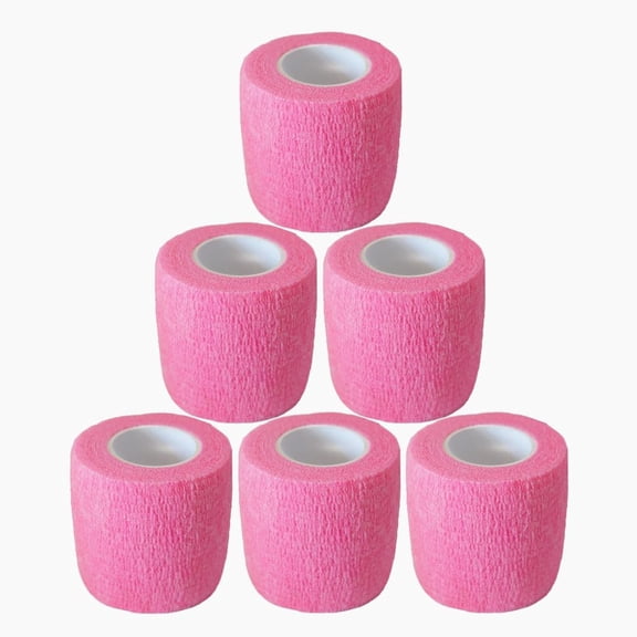 PINHEN 6 Pack 2" x 5 Yards Self Adhesive Bandage Breathable Cohesive Wrap Self Adherent Vet Tape Self Stick Bandage Wrap for Sports, Athletic, Wrist, Ankle